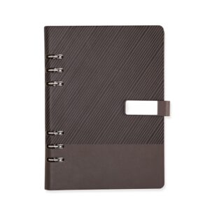 APEX01 Caderno Fichário Couro Sintético