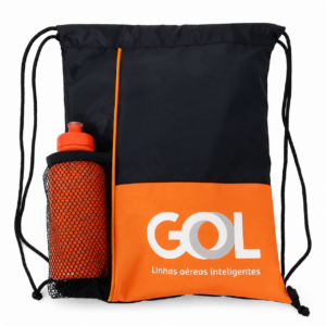 Mochila de Nylon Poliéster com Porta Squeeze